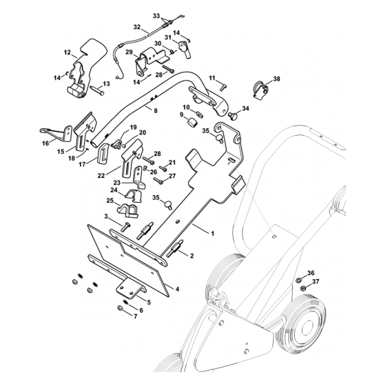 Stihl FW20 Disc Cutter Support