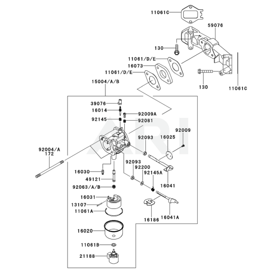 Carburettor for Kawasaki FX481V
