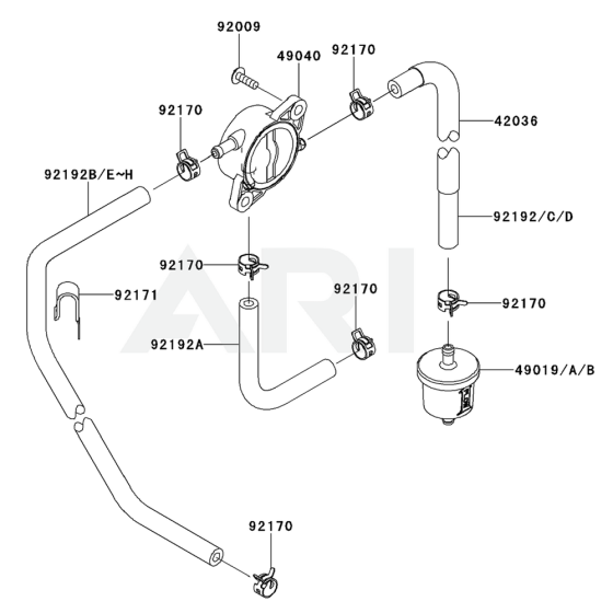 Fuel Tank & Valve for Kawasaki
