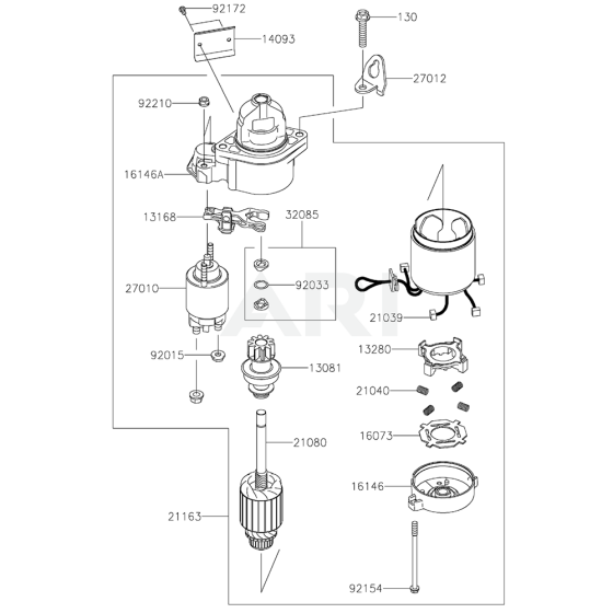 Starter for Kawasaki FX691V