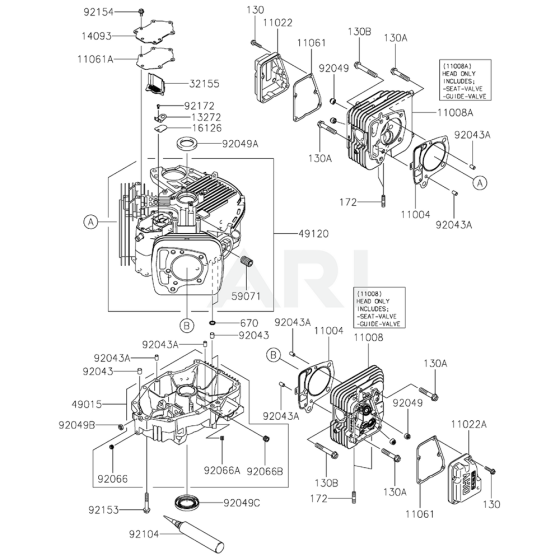 Cylinder / Crankcase for FX691V