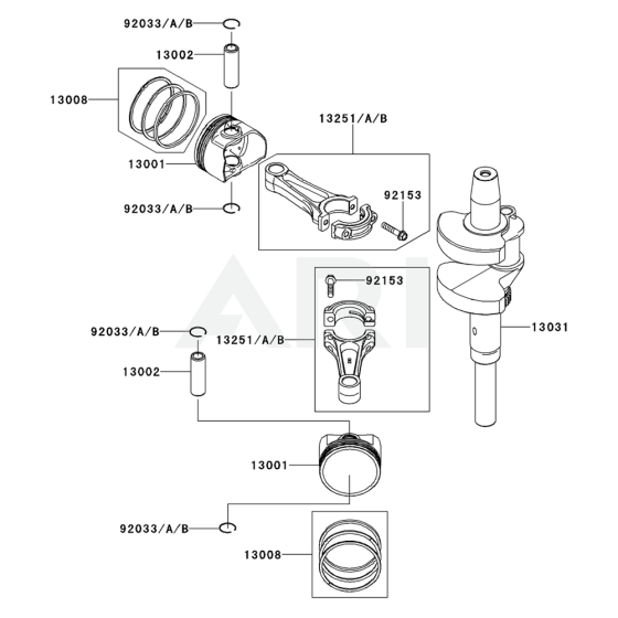 Piston/Crankshaft for FX801V