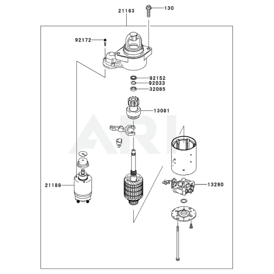 Starter for Kawasaki FX921V