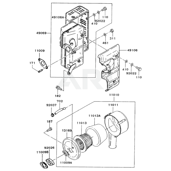 Air Filter & Muffler for Kawasaki