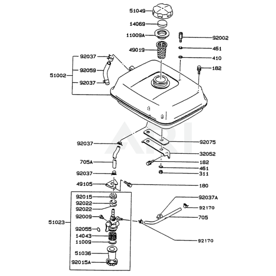 Fuel Tank & Valve for FZ340G
