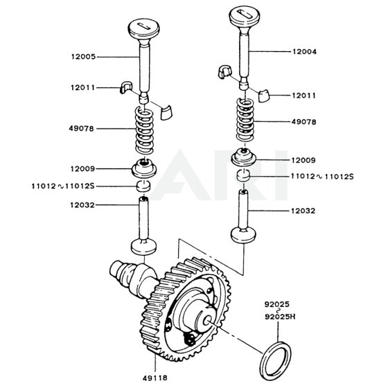 Valve/Camshaft for Kawasaki FZ400D