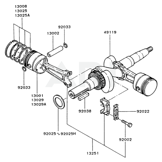 Piston & Crankshaft for FZ790D