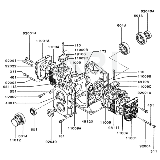 Cylinder/Crankcase for FZ790D