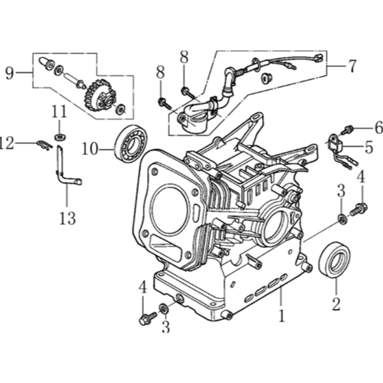 Crank Case Assembly Loncin G120F