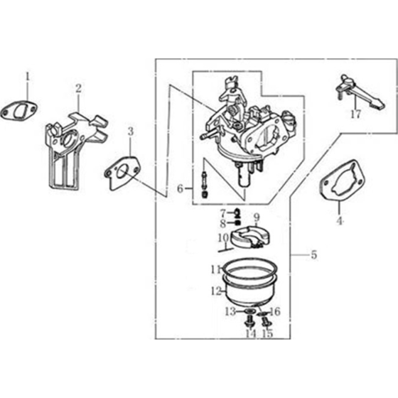 Carburetor Assembly for Loncin G160F