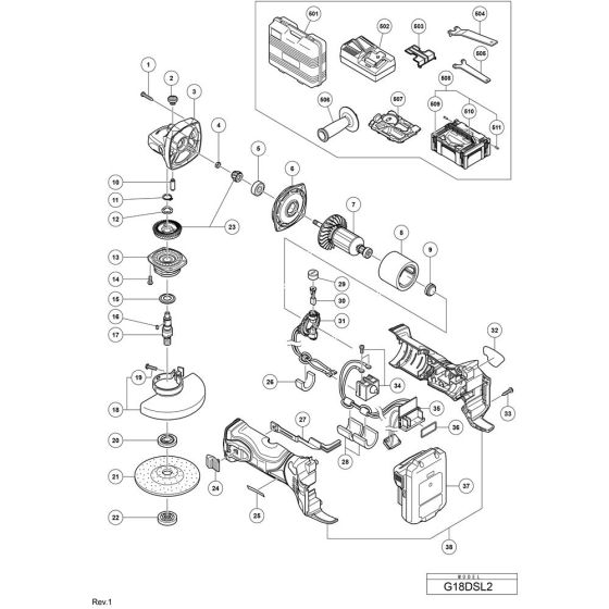 Main Assembly for Hikoki G18DSL2