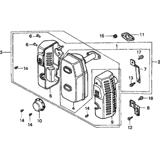 Muffler 2 Assembly for Honda G200
