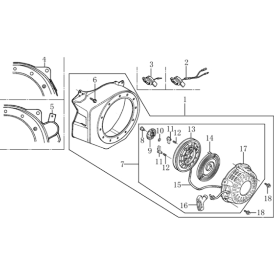Starter Sub Assembly Loncin G200F