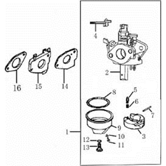Carburetor Assembly for Loncin G270F