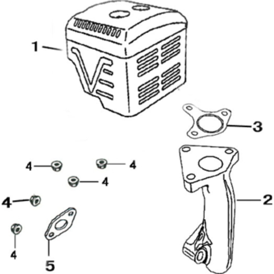 Muffler Assembly for Loncin G270FD
