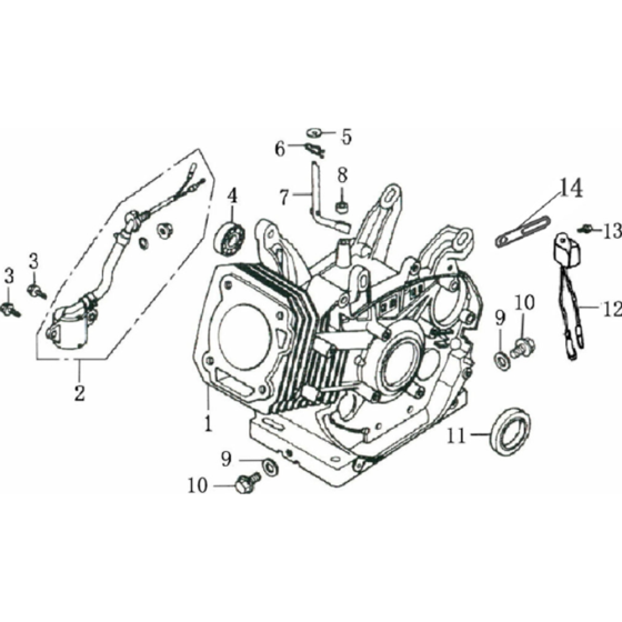 Crankcase Assembly for Loncin G340F