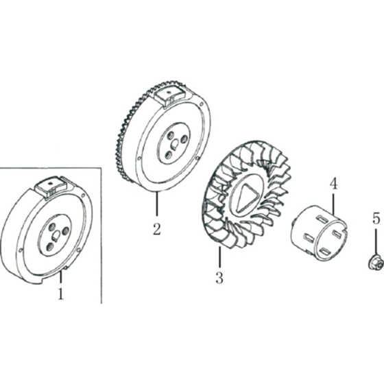 Flywheel Assembly for Loncin G340F