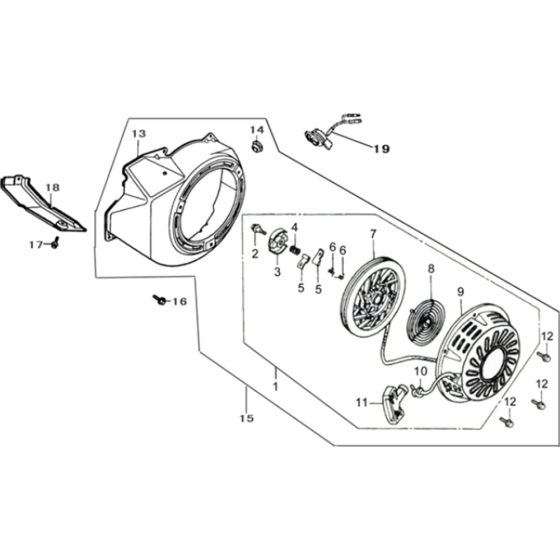 Starter Assembly for Loncin G390F