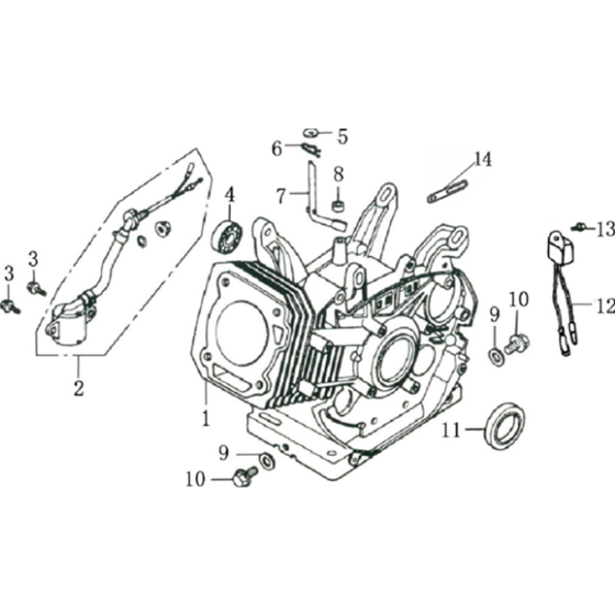 Crankcase Assembly for Loncin