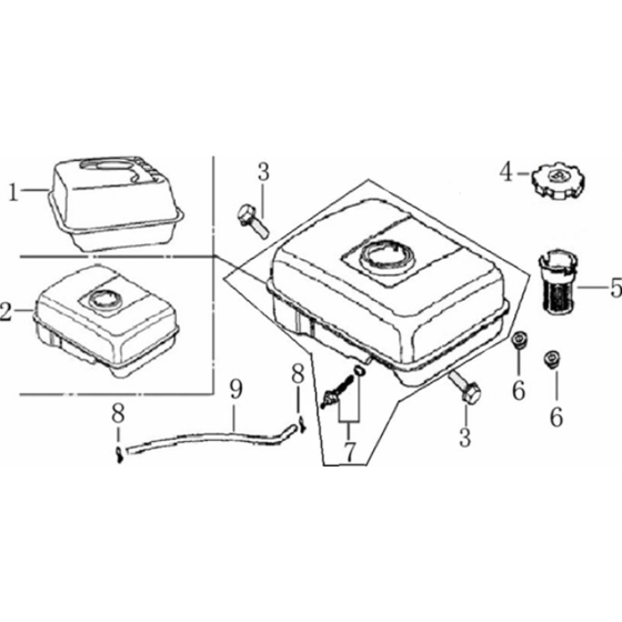 Fuel Tank Assembly for Loncin
