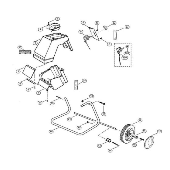 Basic Unit Assembly for Shredder