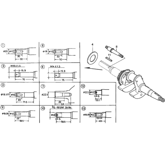 Crankshaft Assembly Honda GC160