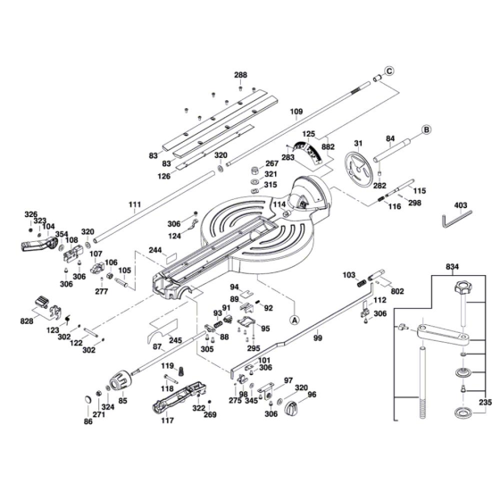 Slide Mitre Saw Assembly