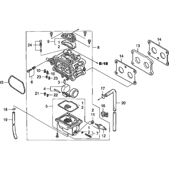 Carburettor Assembly for Honda GCV530 (GJAJM) Engine