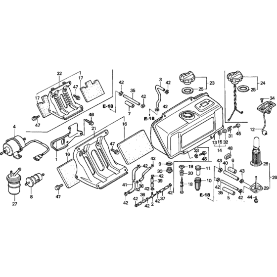 Fuel Tank Assembly for Honda GD411