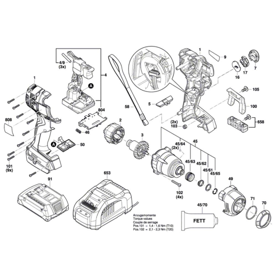 Impact Wrench Assembly for Bosch
