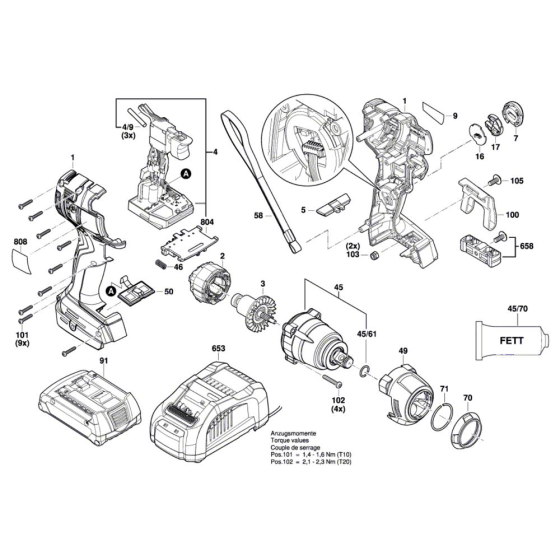 Impact Wrench Assembly for Bosch