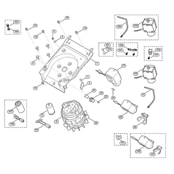 Motor, Switch Assembly