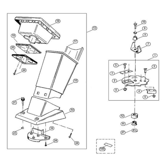 Funnel, Blade Set for GE 110