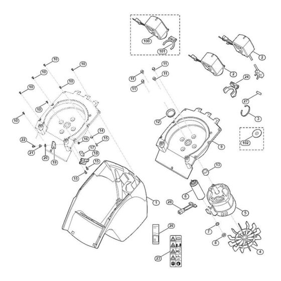 Motor Housing for GE 150.1