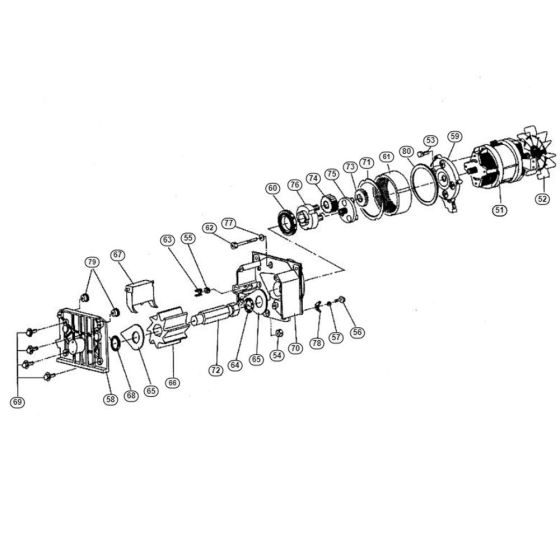 Motor, Cutting System Assembly