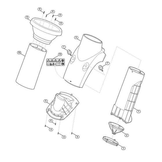 Funnel Assembly for Shredders