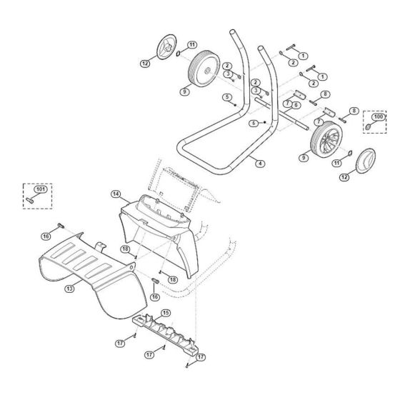 Wheel Carrier Assembly for Stihl