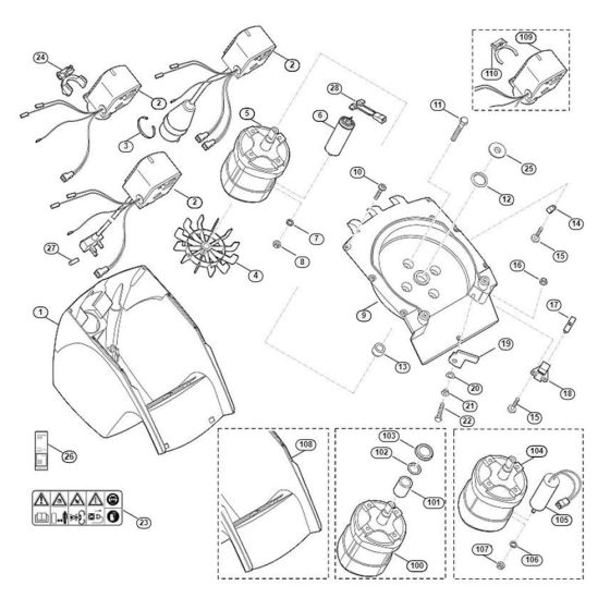 Motor Housing for GE 260 S