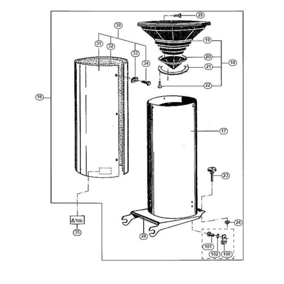Feed Chute for GE 335