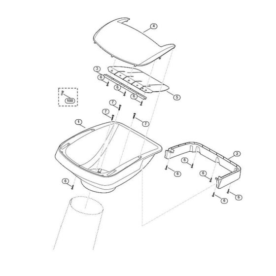 Funnel Upper Part for Shredders