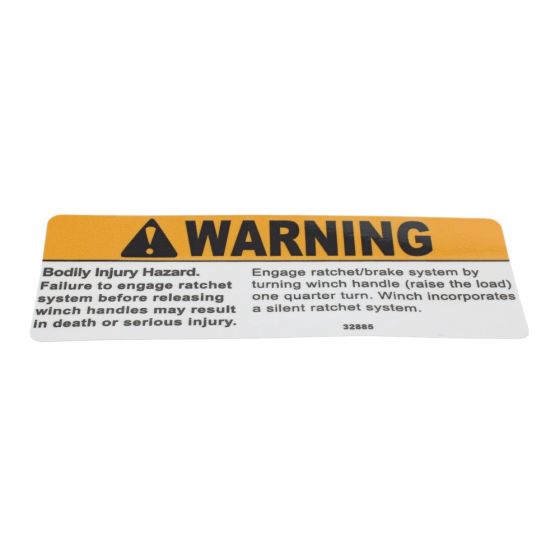 Decal Silent Winch for Genie SLA Manual Lift - 32885GT