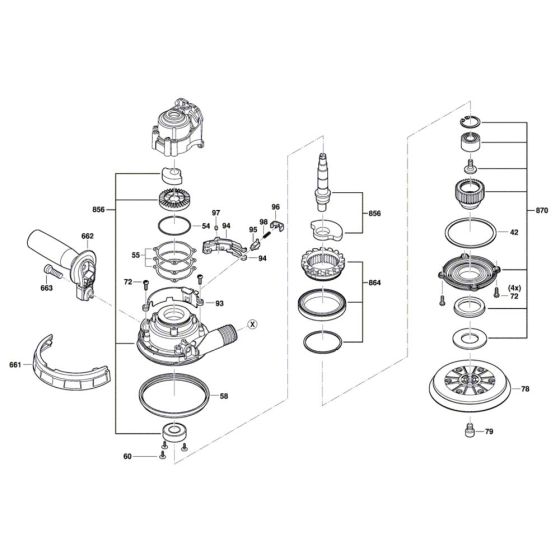 Bosch GET 55-125 Sander Assembly