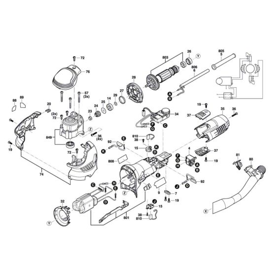 Bosch GET 75-150 Sander Assembly