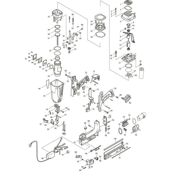 Main Assembly for Makita GF600SE
