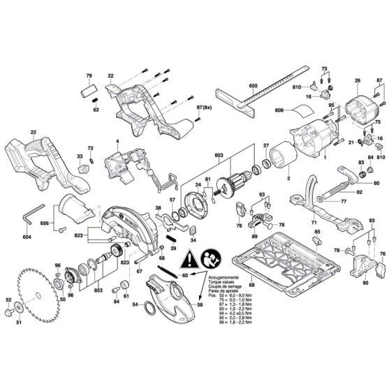 Circular Saw Assembly for Bosch