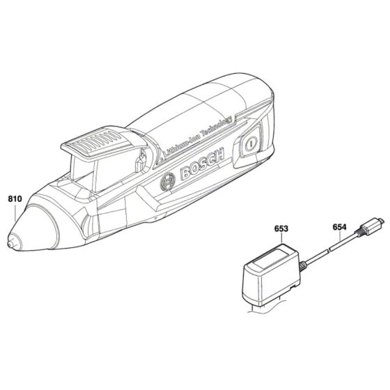 Cordless Hot Glue Gun Assembly