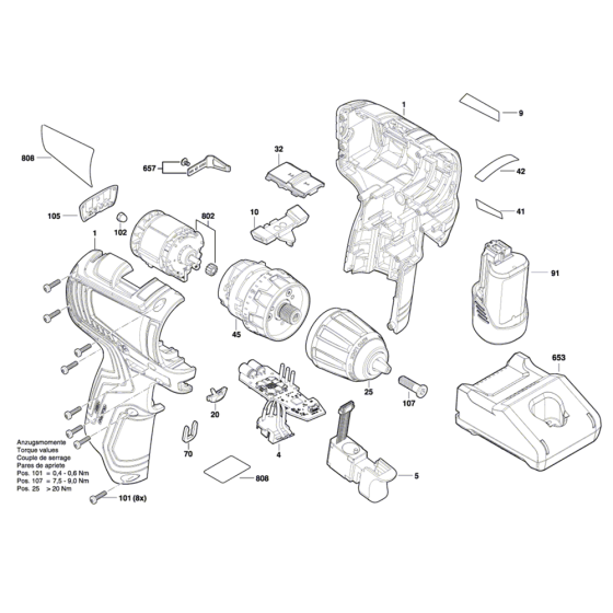 Drill Driver Assembly for Bosch