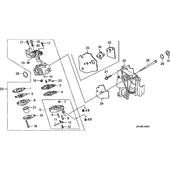 Carburettor Assembly for Honda GX25 (GCAAM) Engines