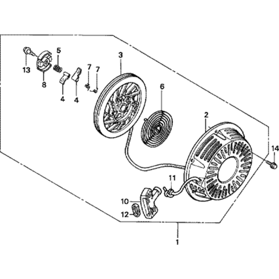 Recoil Starter Assembly for Honda GX270 (GCAB) Engines