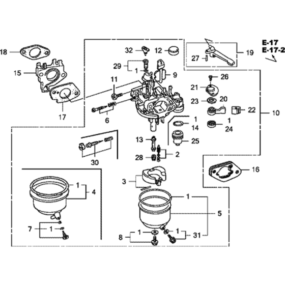 Carburettor Assembly for Honda GX270 (GCAB) Engines